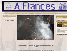 Tablet Screenshot of inciensosafiances.com